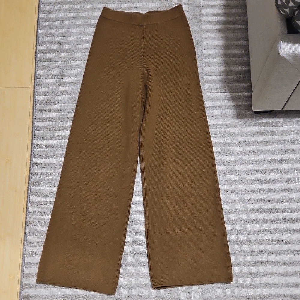 Zara Camel Knit Trousers